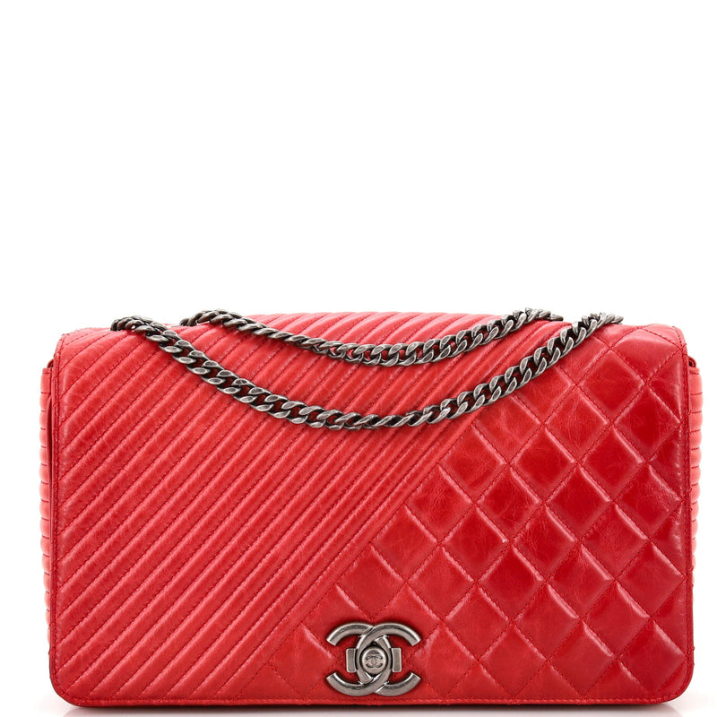 Chanel Coco Boy Flap Bag Quilted Aged