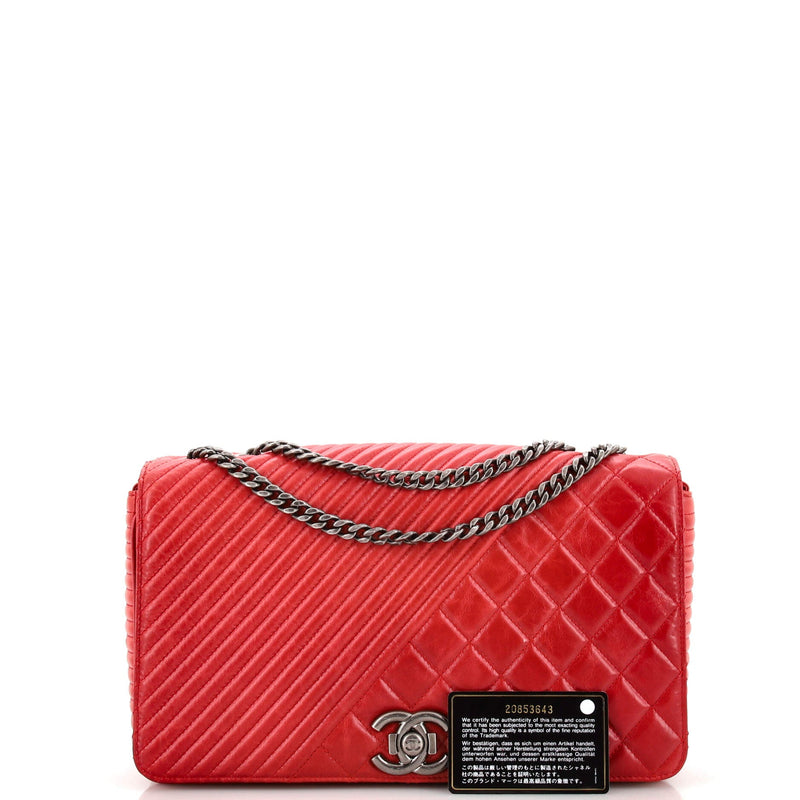 Chanel Coco Boy Flap Bag Quilted Aged