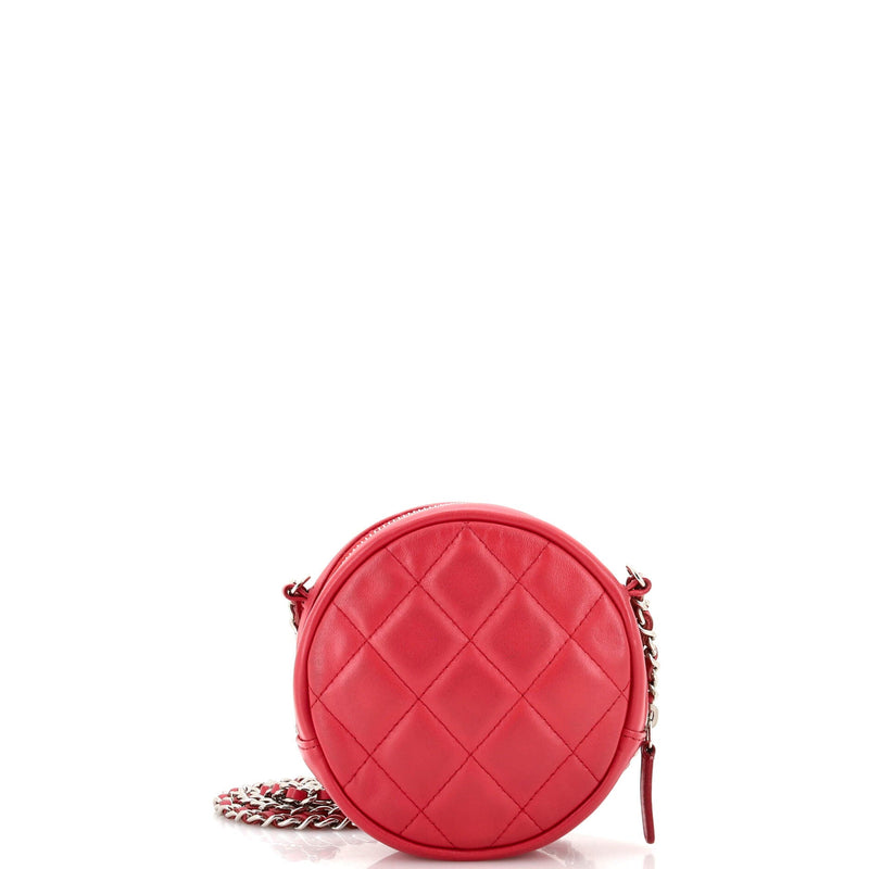 Chanel Round Clutch With Chain Quilted