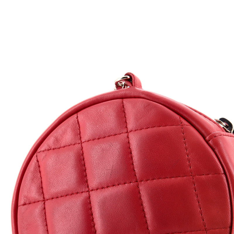 Chanel Round Clutch With Chain Quilted