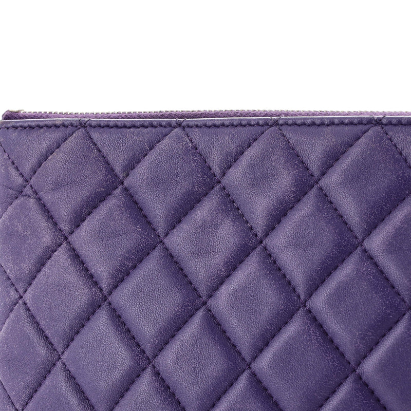 Chanel O Case Clutch Quilted Lambskin