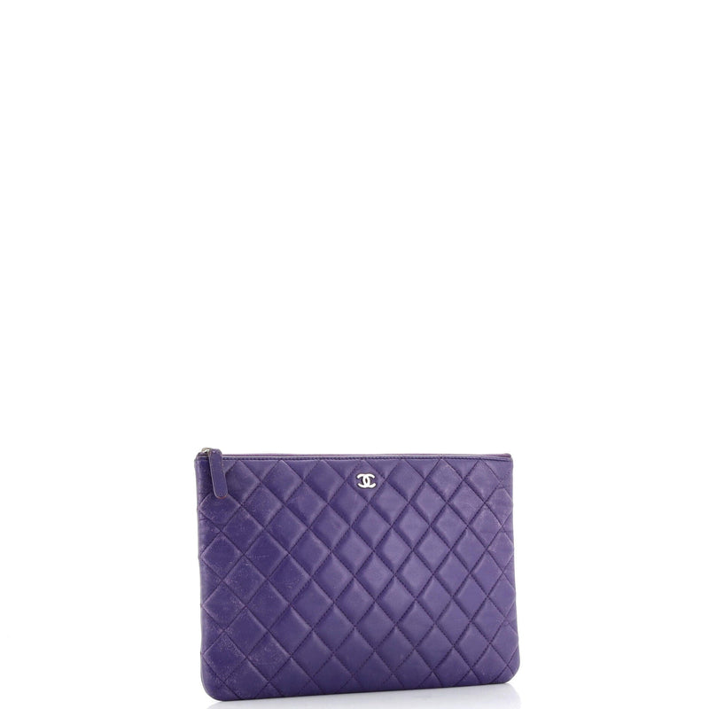 Chanel O Case Clutch Quilted Lambskin