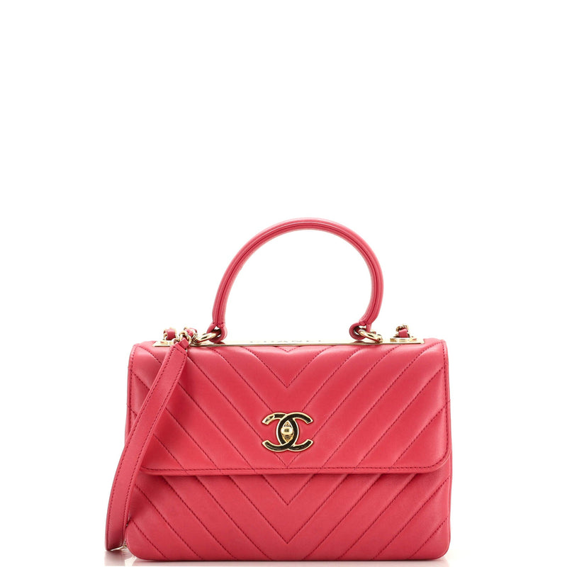 Chanel Trendy Cc Top Handle Bag Chevron