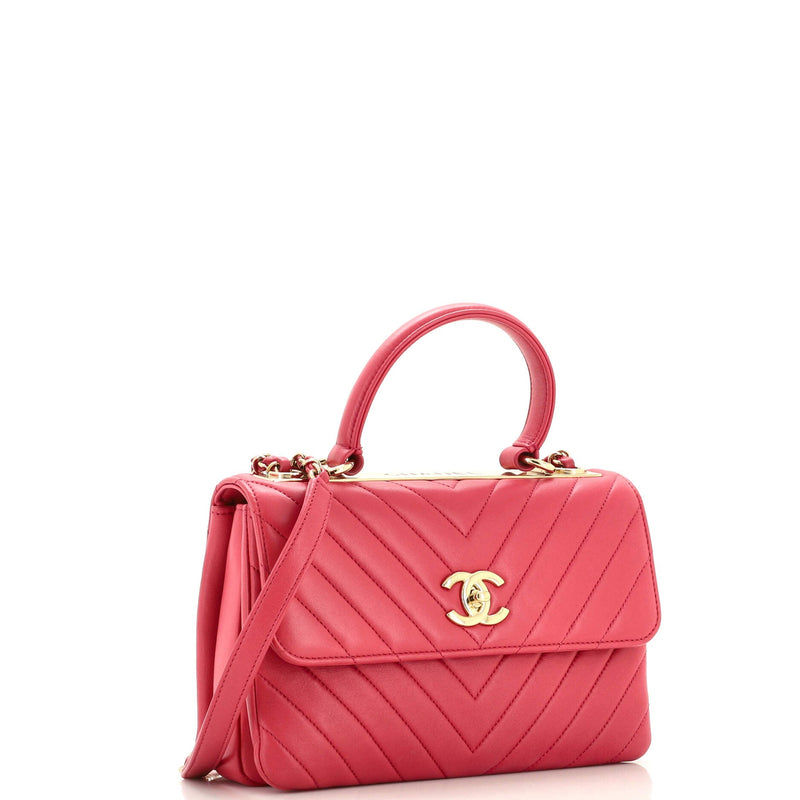 Chanel Trendy Cc Top Handle Bag Chevron