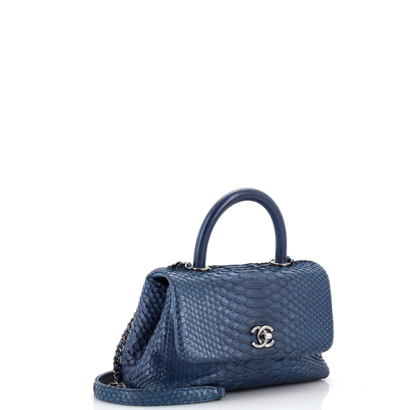 Chanel Coco Top Handle Bag Python Mini