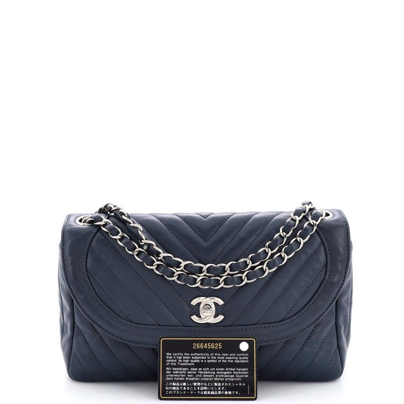 Chanel Round Cc Chain Flap Bag Chevron