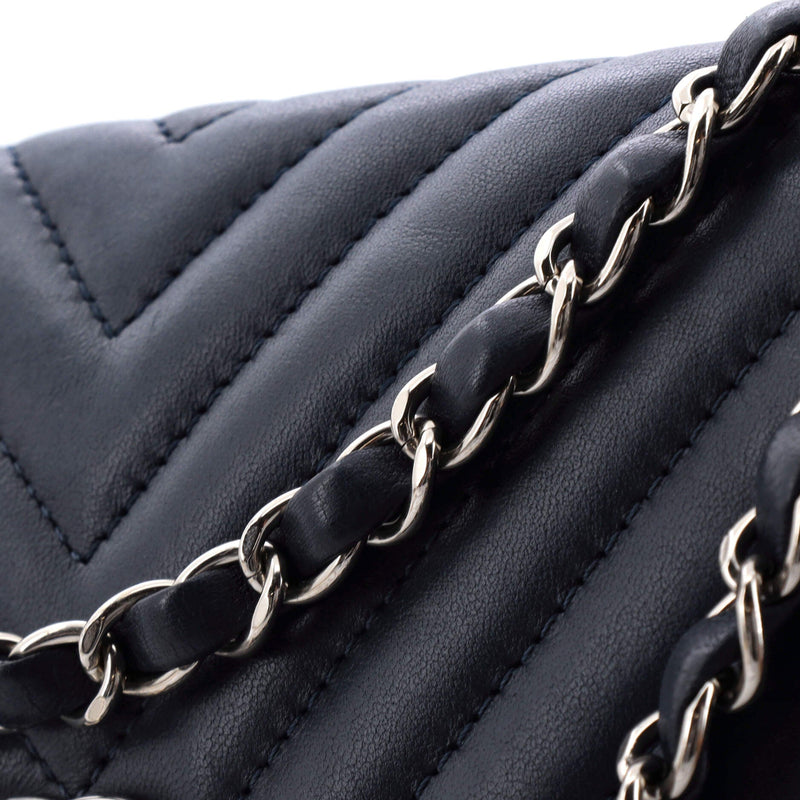 Chanel Round Cc Chain Flap Bag Chevron