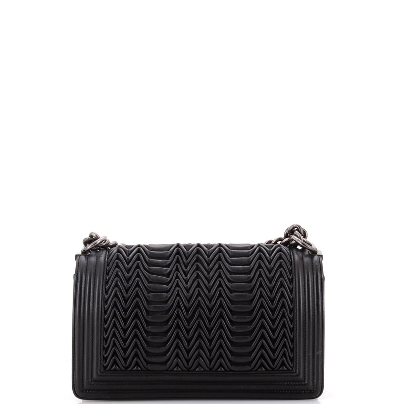 Chanel Boy Flap Bag 3D Pleated Leather