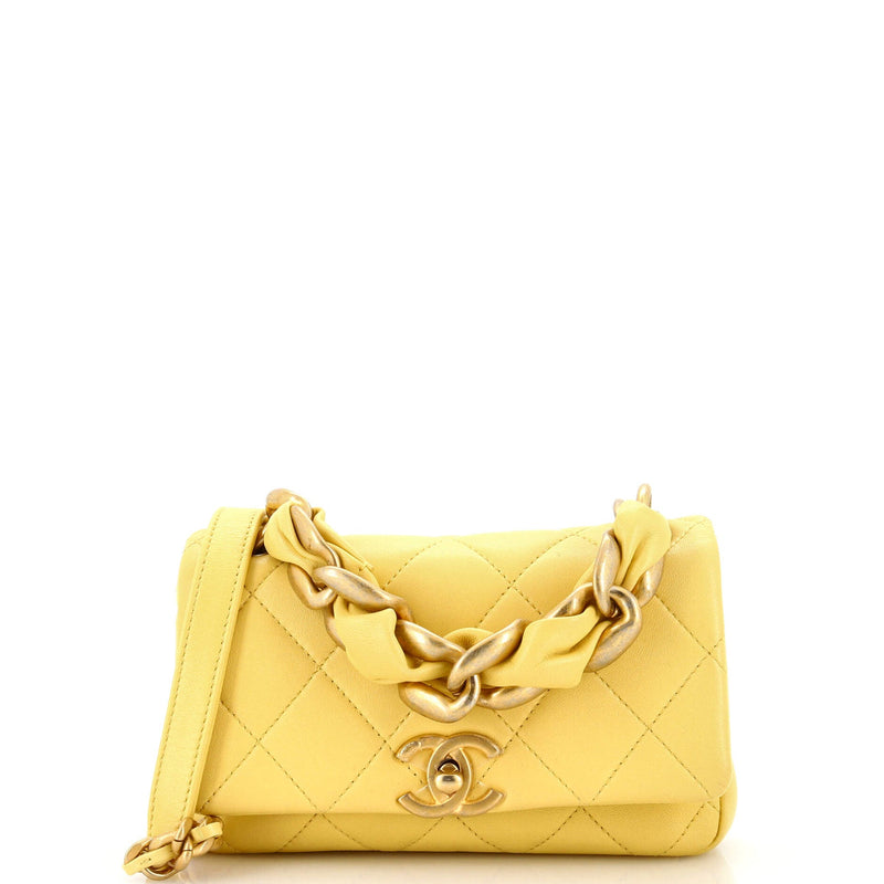 Chanel Entwined Chain Top Handle Flap