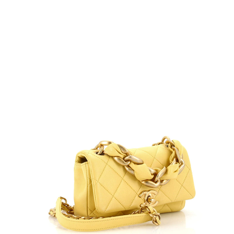 Chanel Entwined Chain Top Handle Flap