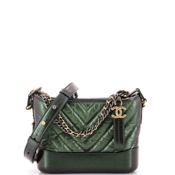 Chanel Gabrielle Hobo Chevron Metallic