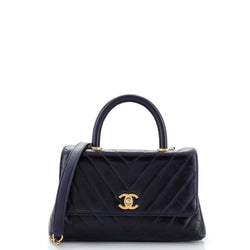 Chanel Coco Top Handle Bag Chevron