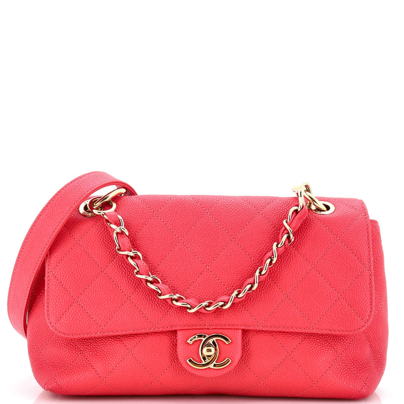 Chanel City Walk Flap Bag Quilted Caviar