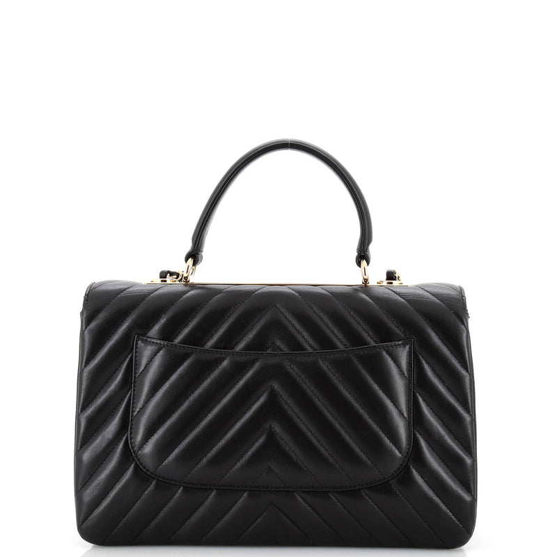 Chanel Trendy Cc Top Handle Bag Chevron