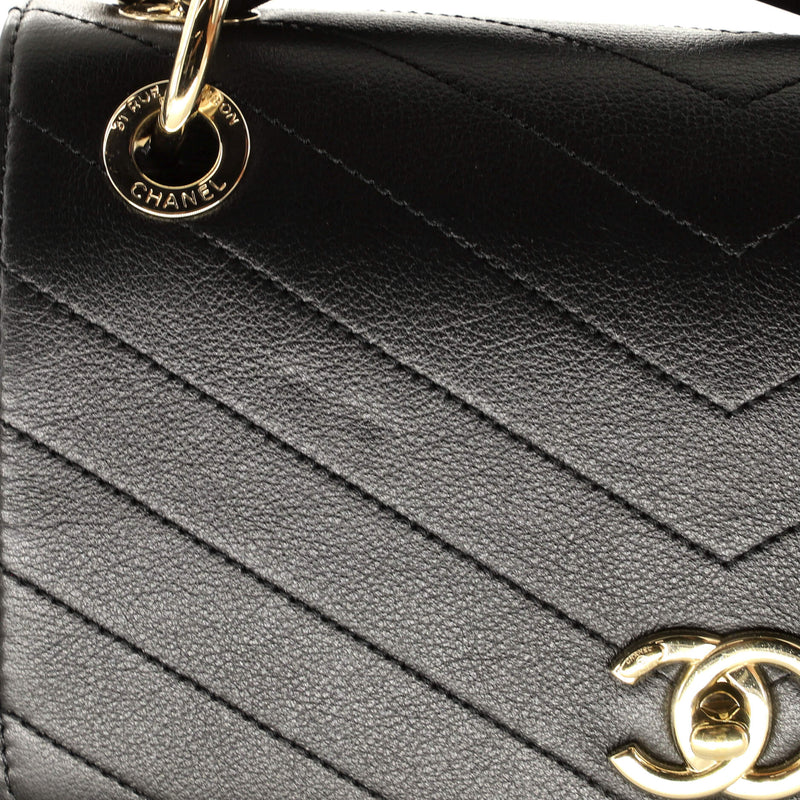 Chanel Chevron Chic Top Handle Bag