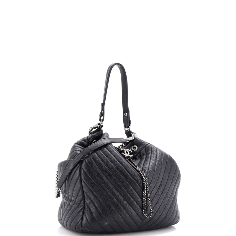 Chanel Cc Chain Drawstring Bucket Bag