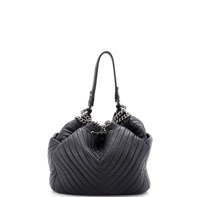 Chanel Cc Chain Drawstring Bucket Bag