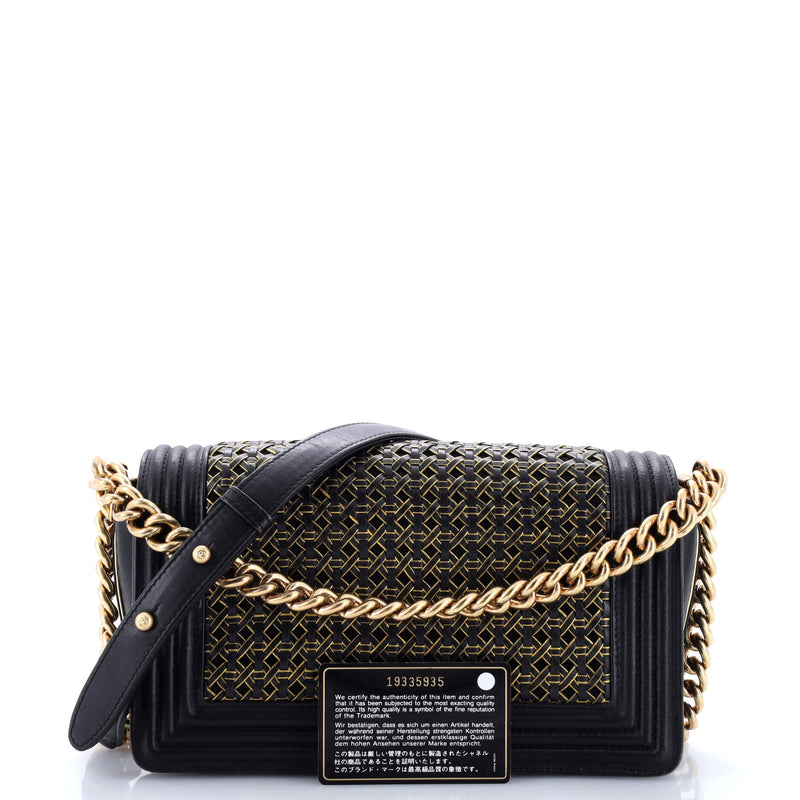 Chanel Boy Flap Bag Braided Sheepskin