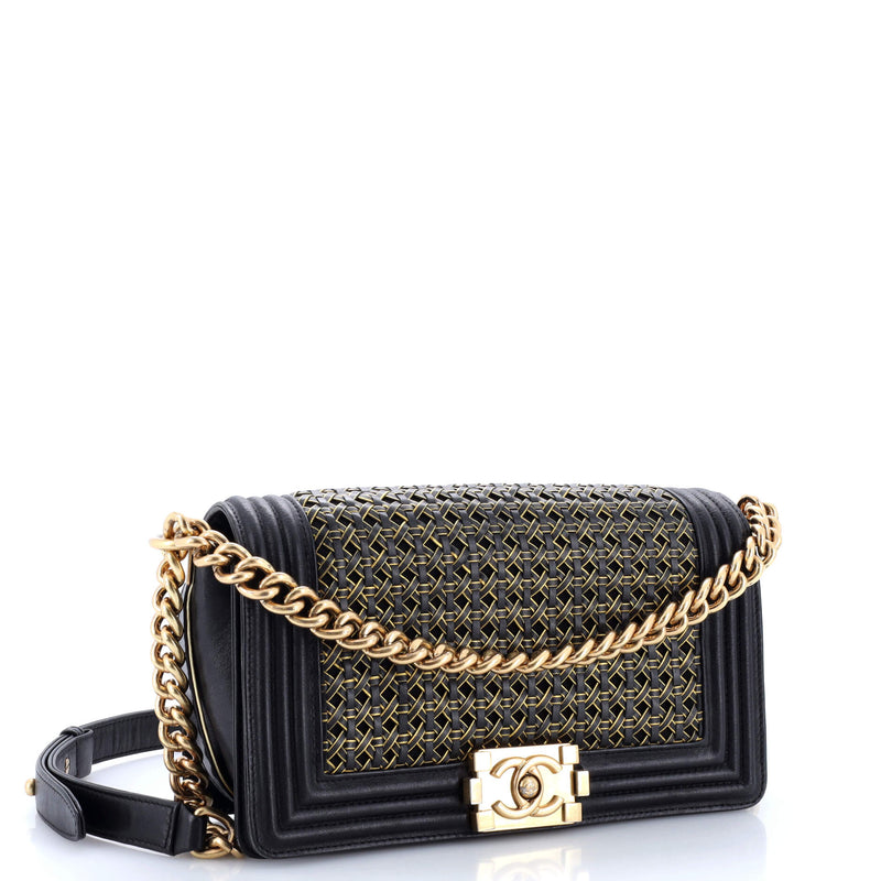 Chanel Boy Flap Bag Braided Sheepskin