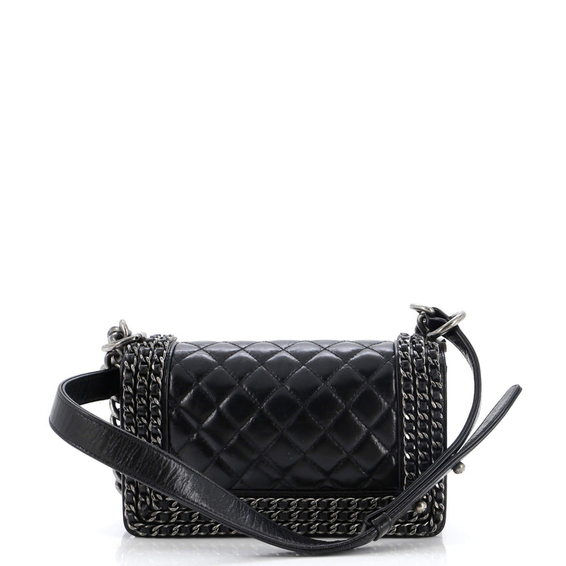 Chanel Chained Boy Flap Bag Quilted