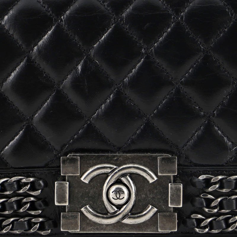 Chanel Chained Boy Flap Bag Quilted