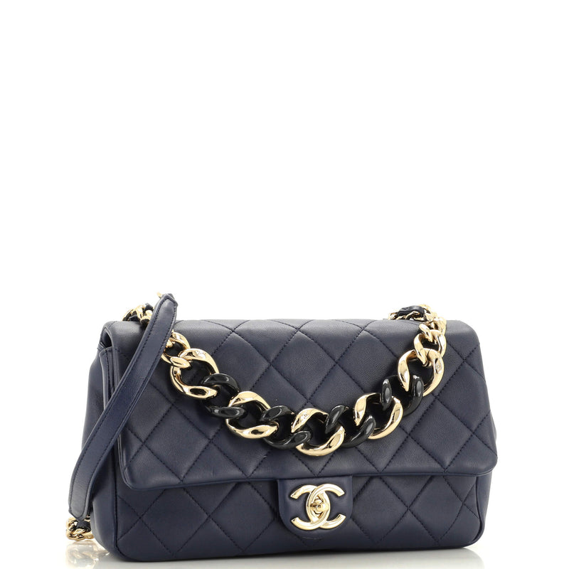 Chanel Resin Elegant Chain Flap Bag