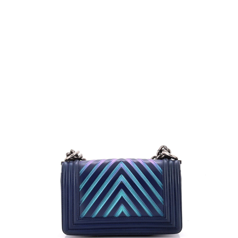 Chanel Boy Flap Bag Chevron Painted