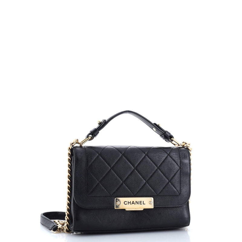 Chanel Label Click Flap Bag Quilted