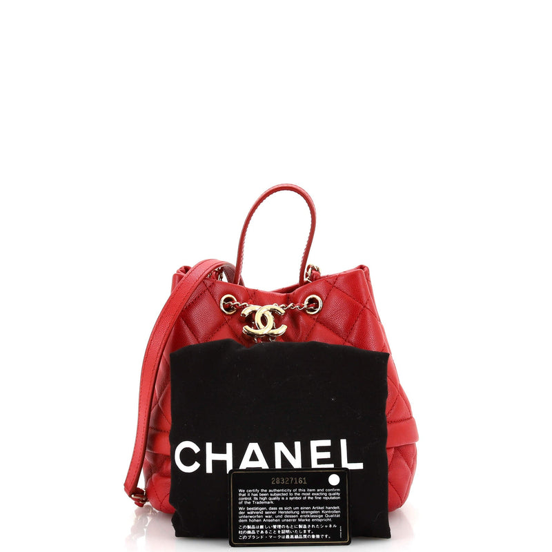 Chanel Rolled Up Drawstring Bucket Bag