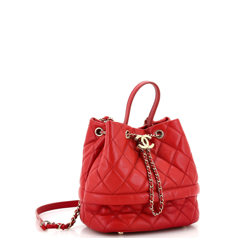 Chanel Rolled Up Drawstring Bucket Bag