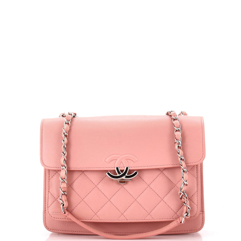 Chanel Cc Box Flap Bag Quilted Calfskin