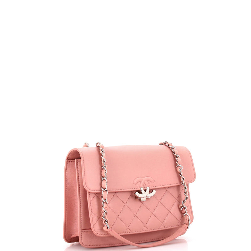 Chanel Cc Box Flap Bag Quilted Calfskin