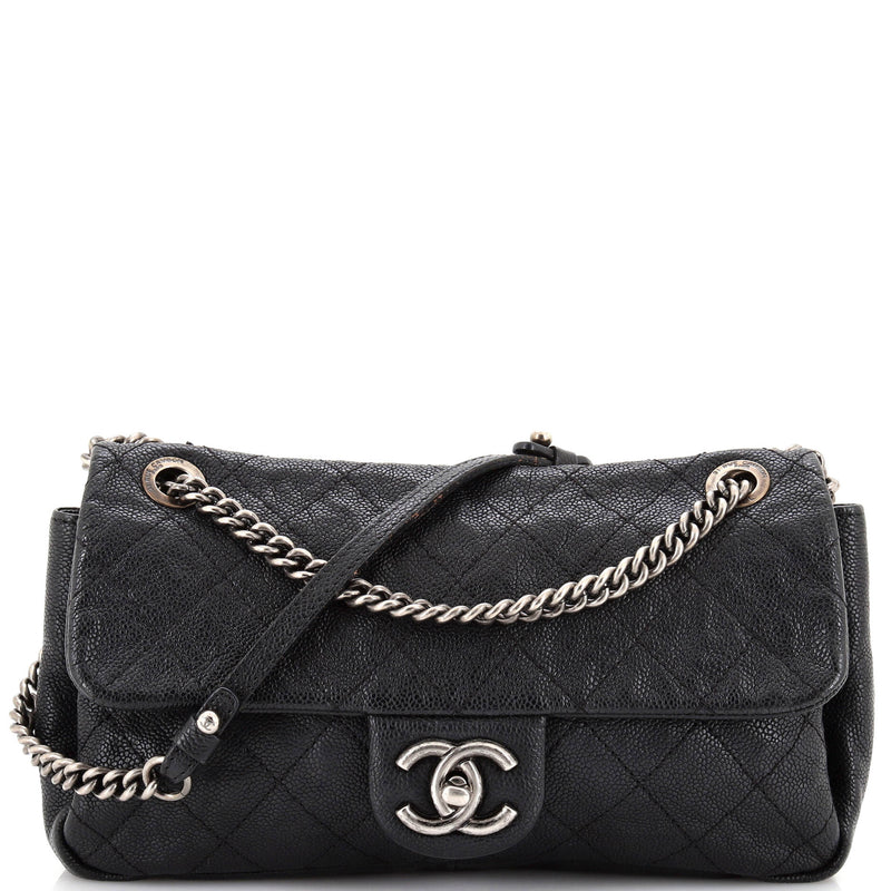 Chanel Easy Flap Bag Quilted Caviar