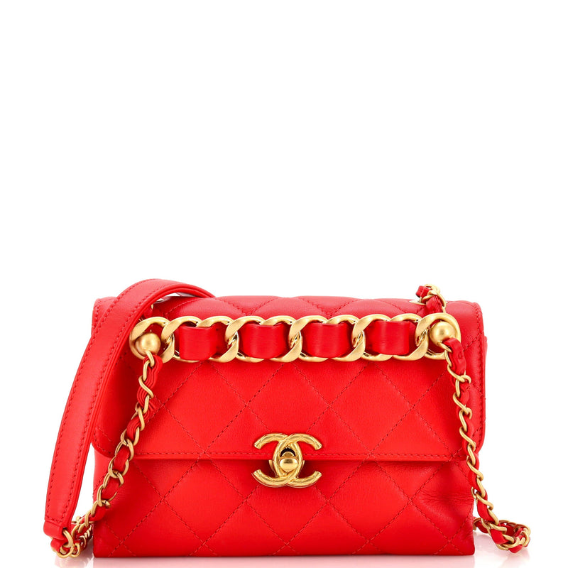 Chanel Chain Bar Top Handle Flap Bag