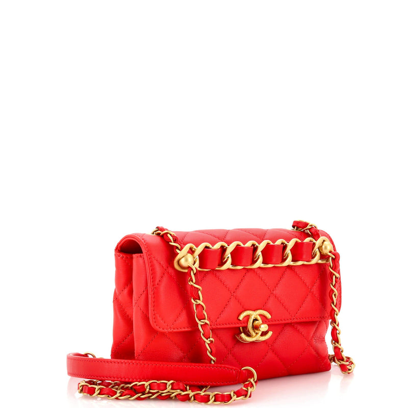 Chanel Chain Bar Top Handle Flap Bag