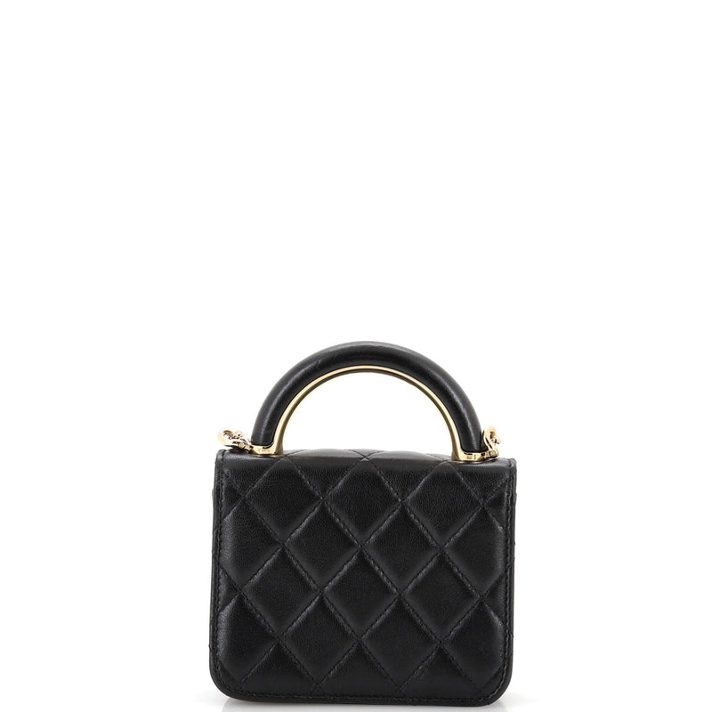 Chanel Charming Handle Flap Clutch With