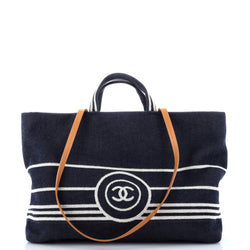 Chanel Cc Shopping Tote Denim Xl