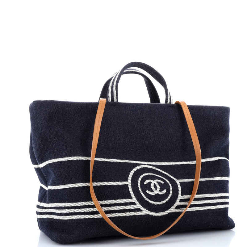 Chanel Cc Shopping Tote Denim Xl