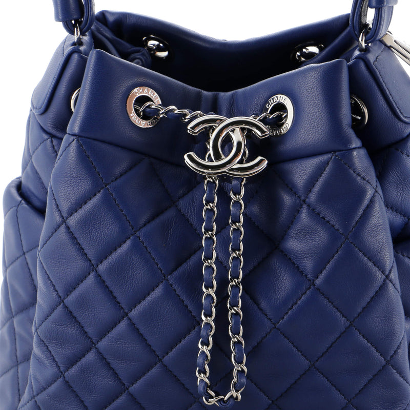 Chanel Cc Chain Drawstring Bucket Bag