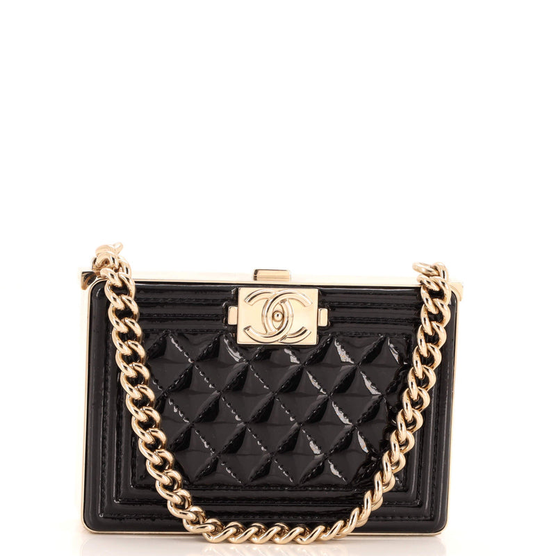 Chanel Boy Chain Box Minaudiere Quilted