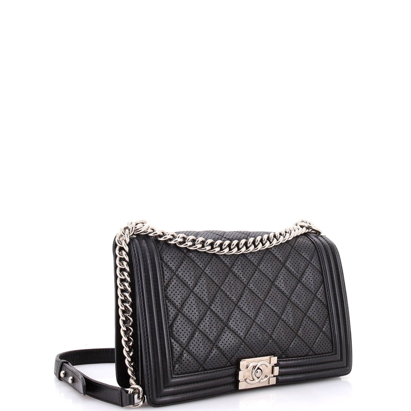 Chanel Boy Flap Bag Quilted Perforated