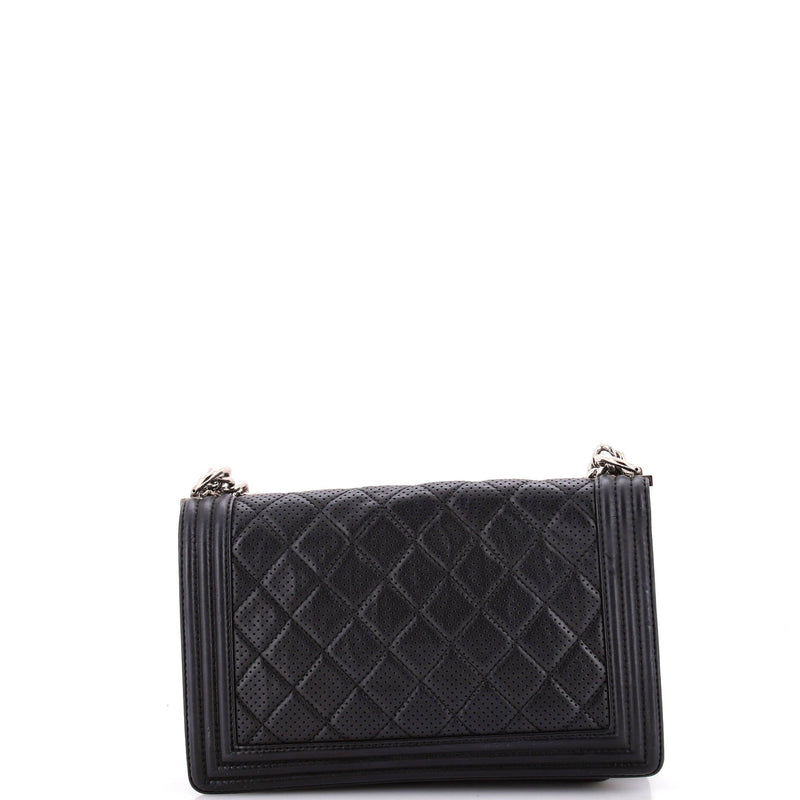 Chanel Boy Flap Bag Quilted Perforated