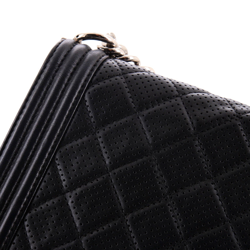 Chanel Boy Flap Bag Quilted Perforated