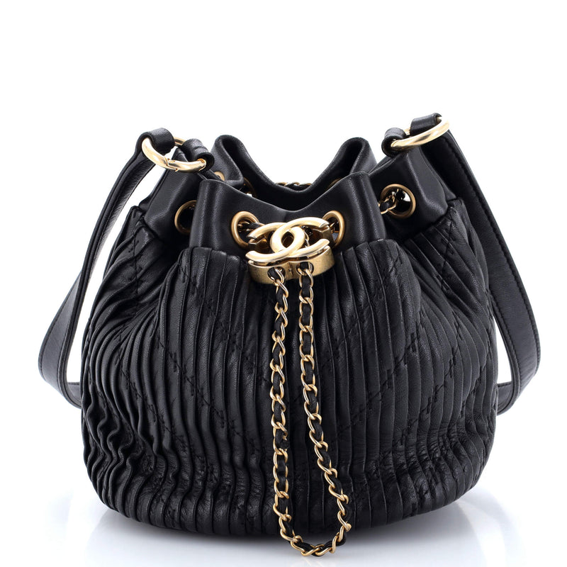 Chanel Coco Pleats Drawstring Bag