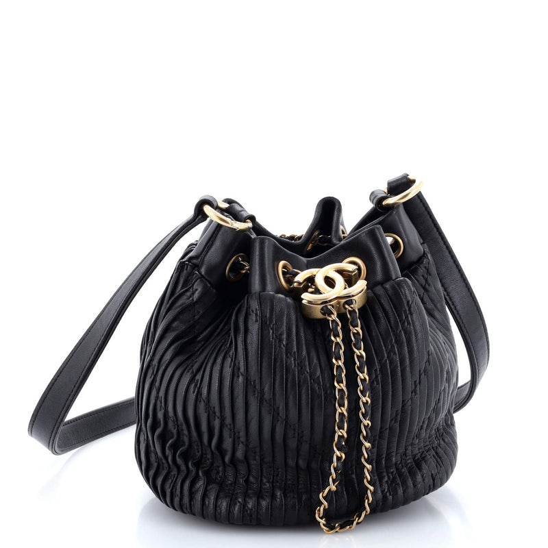 Chanel Coco Pleats Drawstring Bag