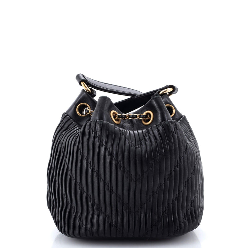 Chanel Coco Pleats Drawstring Bag