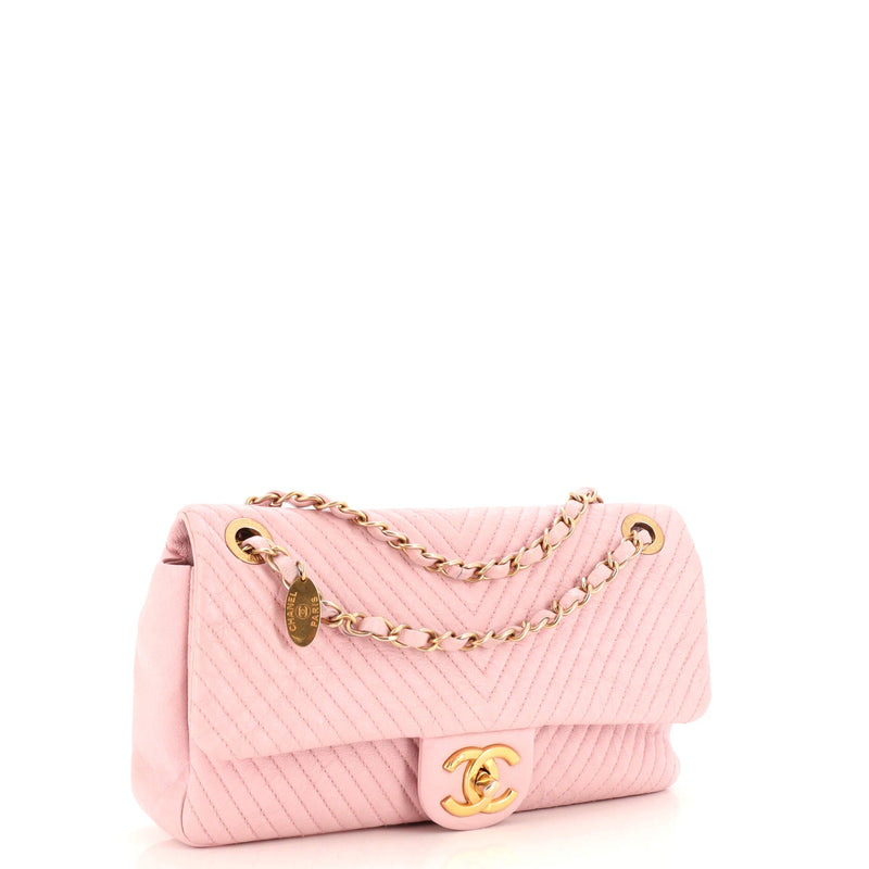 Chanel Medallion Charm Flap Bag Chevron