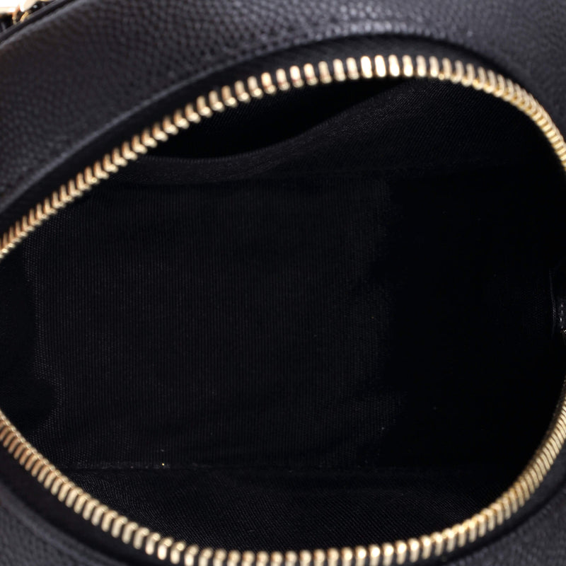 Chanel Filigree Round Clutch With Chain