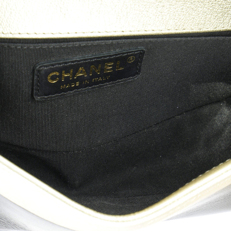 Chanel Bicolor Boy Flap Bag Calfskin