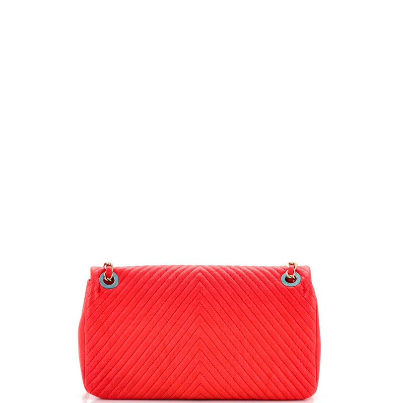 Chanel Medallion Charm Flap Bag Chevron